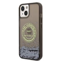 Karl Lagerfeld KLHCP14SLCRSGRK hard silikonové pouzdro iPhone 14 6.1" black Liquid Glitter RSG