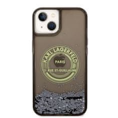 Karl Lagerfeld KLHCP14SLCRSGRK hard silikonové pouzdro iPhone 14 6.1" black Liquid Glitter RSG