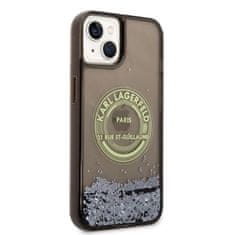 Karl Lagerfeld KLHCP14SLCRSGRK hard silikonové pouzdro iPhone 14 6.1" black Liquid Glitter RSG