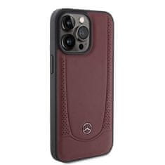 MERCEDES hard obal na iPhone 15 PRO 6.1" Red Leather Urban Bengale