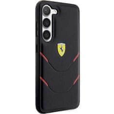 Ferrari FEHCS23SPBAK hard silikonové pouzdro Samsung Galaxy S23 5G black Hot Stamp Lines