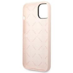 Guess GUHCP14SSLTGP hard silikonové pouzdro iPhone 14 6.1" pink Silicone Triangle