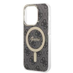 Guess GUBPP14LH4EACSK sada nabíječky MagSafe a pouzdra na iPhone 14 PRO 6.1" black 4G Print MagSafe