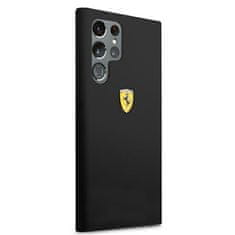 Ferrari FESSIHCS22LBK hard silikonové pouzdro Samsung Galaxy S22 Ultra 5G Black On Track Silicone