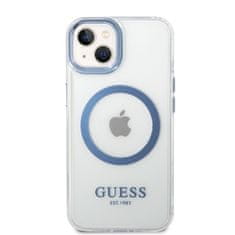 Guess GUHMP14MHTRMB hard silikonové pouzdro iPhone 14 PLUS 6.7" blue Metal Outline Magsafe