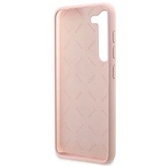 Guess GUHCS23SLSLMGPP hard silikonové pouzdro Samsung Galaxy S23 5G pink Silicone Script Metal Logo