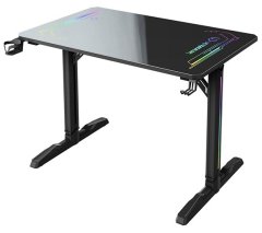 Ultradesk Herní stůl FREEZE V2, 109x69 cm, 75 cm, povrch z tvrzeného skla ULTRA-GLASS