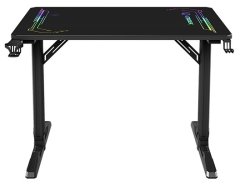 Ultradesk Herní stůl FREEZE V2, 109x69 cm, 75 cm, povrch z tvrzeného skla ULTRA-GLASS