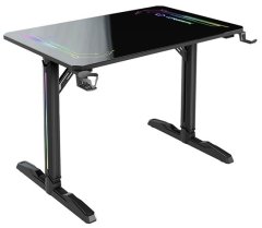 Ultradesk Herní stůl FREEZE V2, 109x69 cm, 75 cm, povrch z tvrzeného skla ULTRA-GLASS