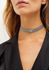 Liu.Jo Stylový ocelový náhrdelník Choker se srdíčkem Symbols LJ1865