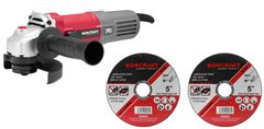 Worcraft Bruska AG08-125P, 710W, 125 mm, M14, úhlová bruska, PROMO + 2 kotouče