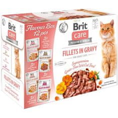 Brit Kapsičky Care Cat Flavour box filety v omáčce Multi 12x85g