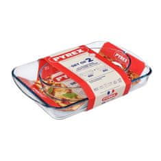 SADA PEKÁČŮ PYREX 2KS, 3,7L+2,2L, SKLO