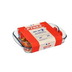 SADA PEKÁČŮ PYREX 2KS, 2,7L+2,2L, SKLO