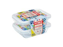 Pyrex SADA OBDÉLNÍKOVÝCH DÓZ 2X0,8L, SKLO