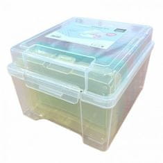 Kraftika Plastový box organizér 21x18,5x14cm - pastelový