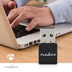 Nedis WSNWM610BK Wi-Fi USB dongle AC600 Dual Band 2.4/5 GHz