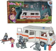 Simba Opravdová rarita - Simba Máša a medvěd Ambulance hrací set + figurky.