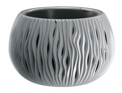 Obal na květník SANDY BOWL 2v1 plastový matný d29x19cm