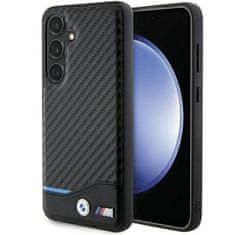 Bmw obal na Samsung Galaxy S24 5G Black Leather Carbon