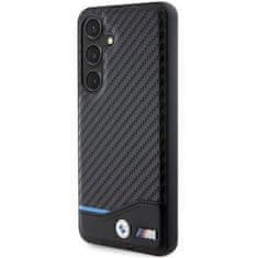 Bmw obal na Samsung Galaxy S24 5G Black Leather Carbon