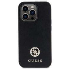 Guess hard silikonové pouzdro iPhone 15 PRO 6.1" black Strass Metal Logo