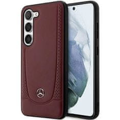 MERCEDES MEHCS23SARMRE hard silikonové pouzdro Samsung Galaxy S23 5G red Leather Urban Bengale