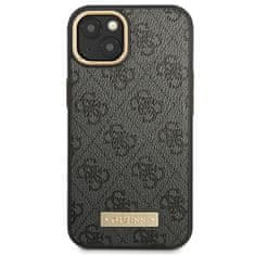 Guess GUHMP14MU4GPRK hard silikonové pouzdro iPhone 14 PLUS 6.7" black 4G Logo Plate MagSafe