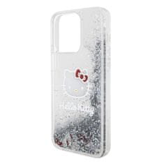 HELLO KITTY silikonový obal na iPhone 15 PRO MAX 6.7" Liquid Glitter Electroplating Head Logo