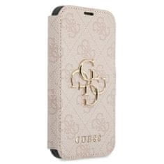 Guess GUBKP13L4GMGPI knížkové pouzdro iPhone 13 / 13 Pro 6.1" pink book 4G Big Metal Logo