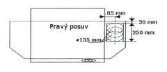 Exihand Odsavač par CH 100 hnědý, 60cm, odtah pravý