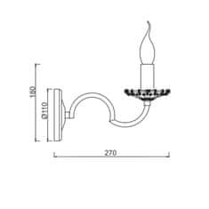 ACA ACA Lighting Elegant nástěnné svítidlo DL9361WWG