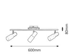 Rabalux Rabalux bodové svítidlo Logan E14 3x MAX 40W chromová 6098