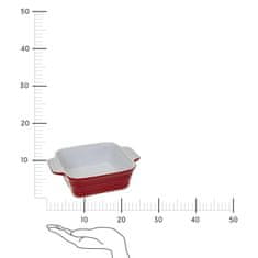 Intesi Čtvercová hliněná nádoba 22x11 červená