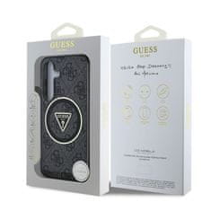 Guess Zadní kryt IML 4G Glitter and Triangle Logo MagSafe pro Samsung Galaxy S25+ Black