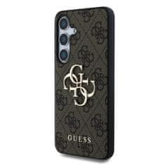 Guess Zadní kryt PU 4G Metal Logo pro Samsung Galaxy S25 Brown