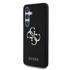 Guess Zadní kryt PU Grained 4G Metal Logo pro Samsung Galaxy S25 Black