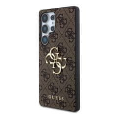 Guess Zadní kryt PU 4G Metal Logo pro Samsung Galaxy S25 Ultra Brown