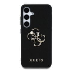 Guess Zadní kryt PU Grained 4G Metal Logo pro Samsung Galaxy S25 Black