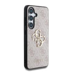 Guess Zadní kryt PU 4G Metal Logo pro Samsung Galaxy S25 Pink