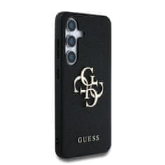 Guess Zadní kryt PU Grained 4G Metal Logo pro Samsung Galaxy S25 Black