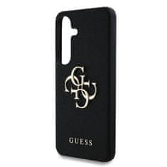 Guess Zadní kryt PU Grained 4G Metal Logo pro Samsung Galaxy S25 Black