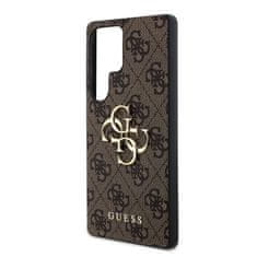 Guess Zadní kryt PU 4G Metal Logo pro Samsung Galaxy S25 Ultra Brown