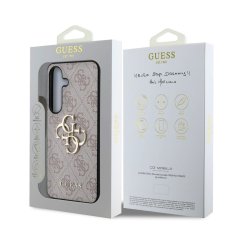 Guess Zadní kryt PU 4G Metal Logo pro Samsung Galaxy S25 Pink