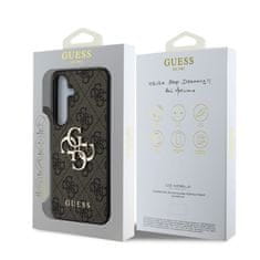 Guess Zadní kryt PU 4G Metal Logo pro Samsung Galaxy S25 Brown