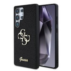 Guess Zadní kryt PU Fixed Glitter 4G Metal Logo pro Samsung Galaxy S25 Ultra Black