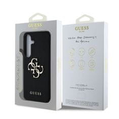 Guess Zadní kryt PU Grained 4G Metal Logo pro Samsung Galaxy S25 Black