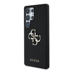 Guess Zadní kryt PU Grained 4G Metal Logo pro Samsung Galaxy S25 Ultra Black