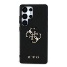 Guess Zadní kryt PU Grained 4G Metal Logo pro Samsung Galaxy S25 Ultra Black