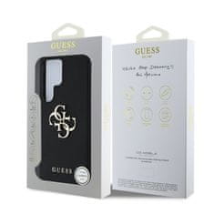 Guess Zadní kryt PU Grained 4G Metal Logo pro Samsung Galaxy S25 Ultra Black